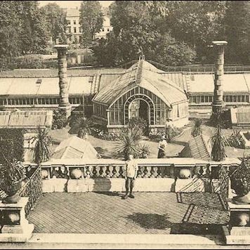 Serre principale en noir et blanc photo d'archive